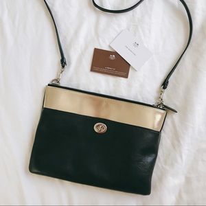 Mirror Metallic Turnlock Crossbody